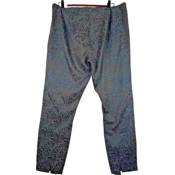 Saks Fifth Avenue Black Label Trouser Ankle Pants Shimmer Size‎ 10 Holiday - Picture 3 of 11